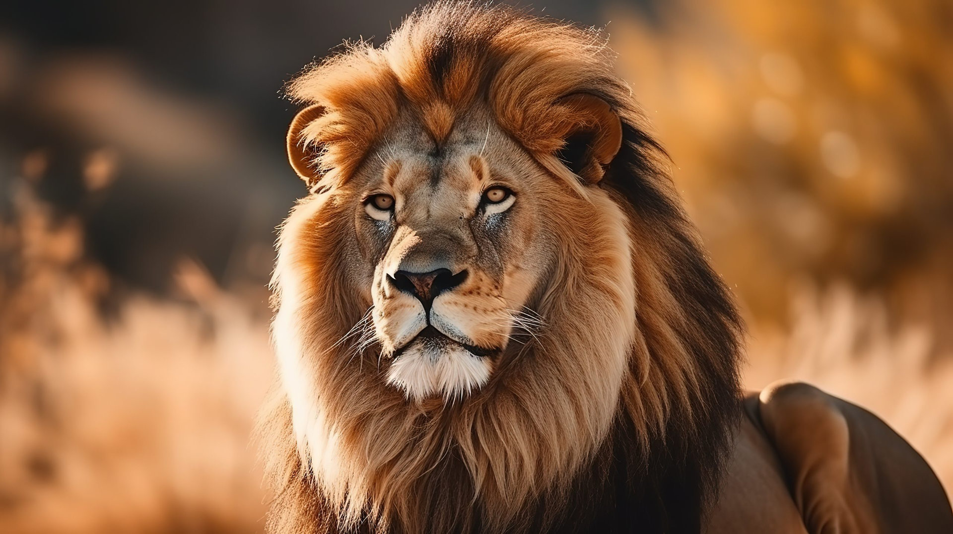 Portait of south lion african isolated on background, Photo shot, Natural light day, Wildlife concept --ar 16:9 --v 5.2 Job ID: b349ad30-b666-431c-9a5f-b9efb303e188