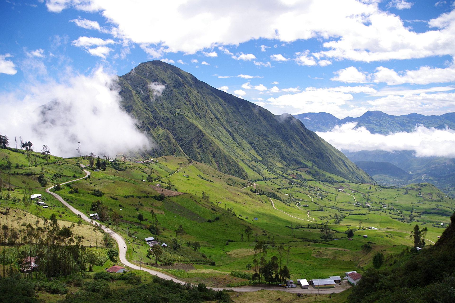 コロンビアの山村