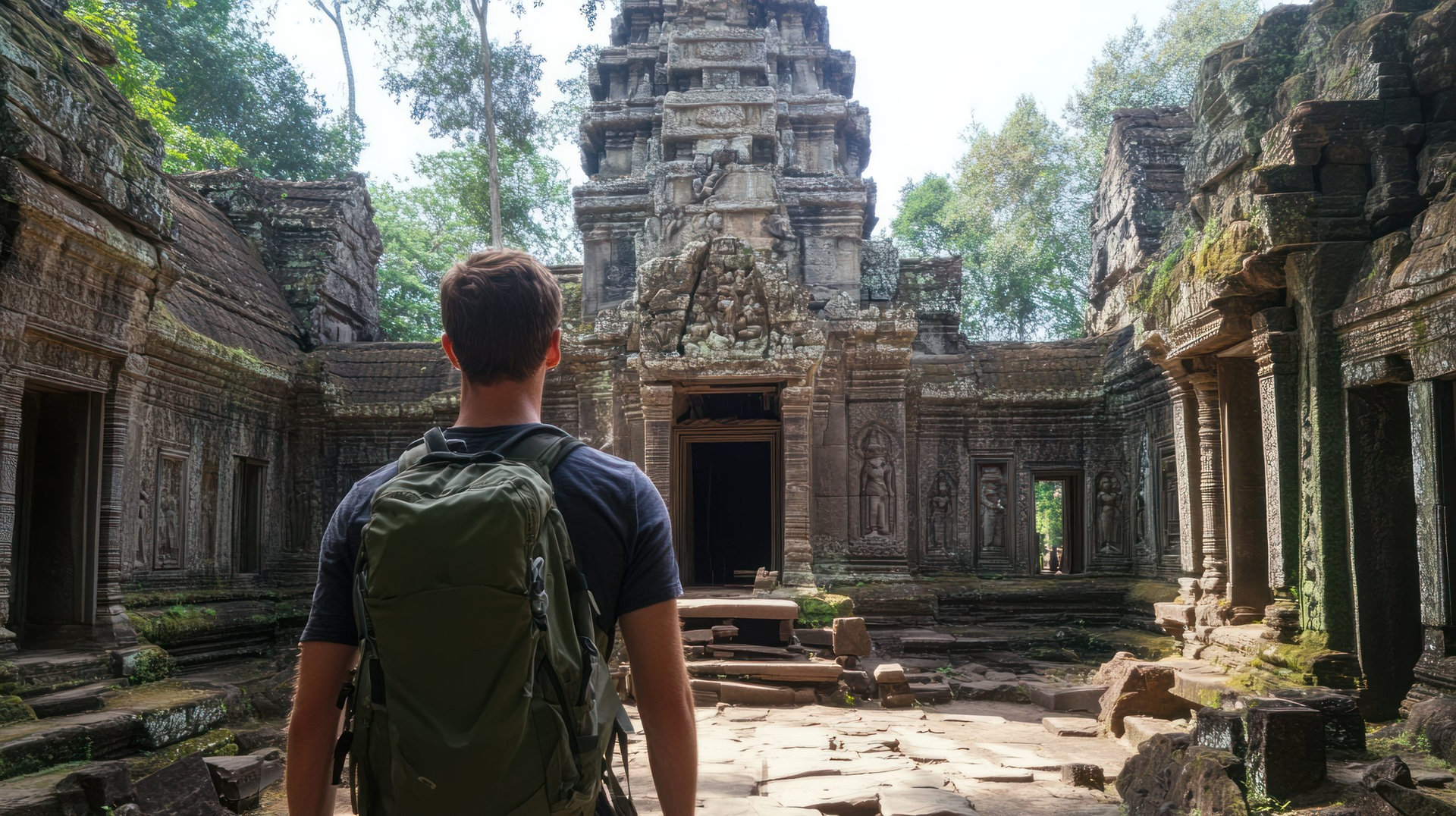 Adventurous Journey Through Angkor Wat's Ancient Stone Walls