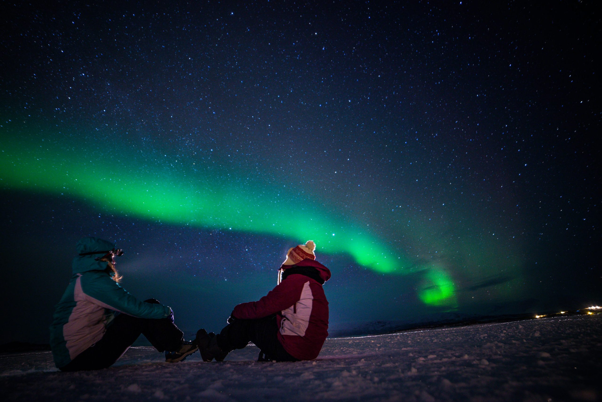 Feet on a frozen lake