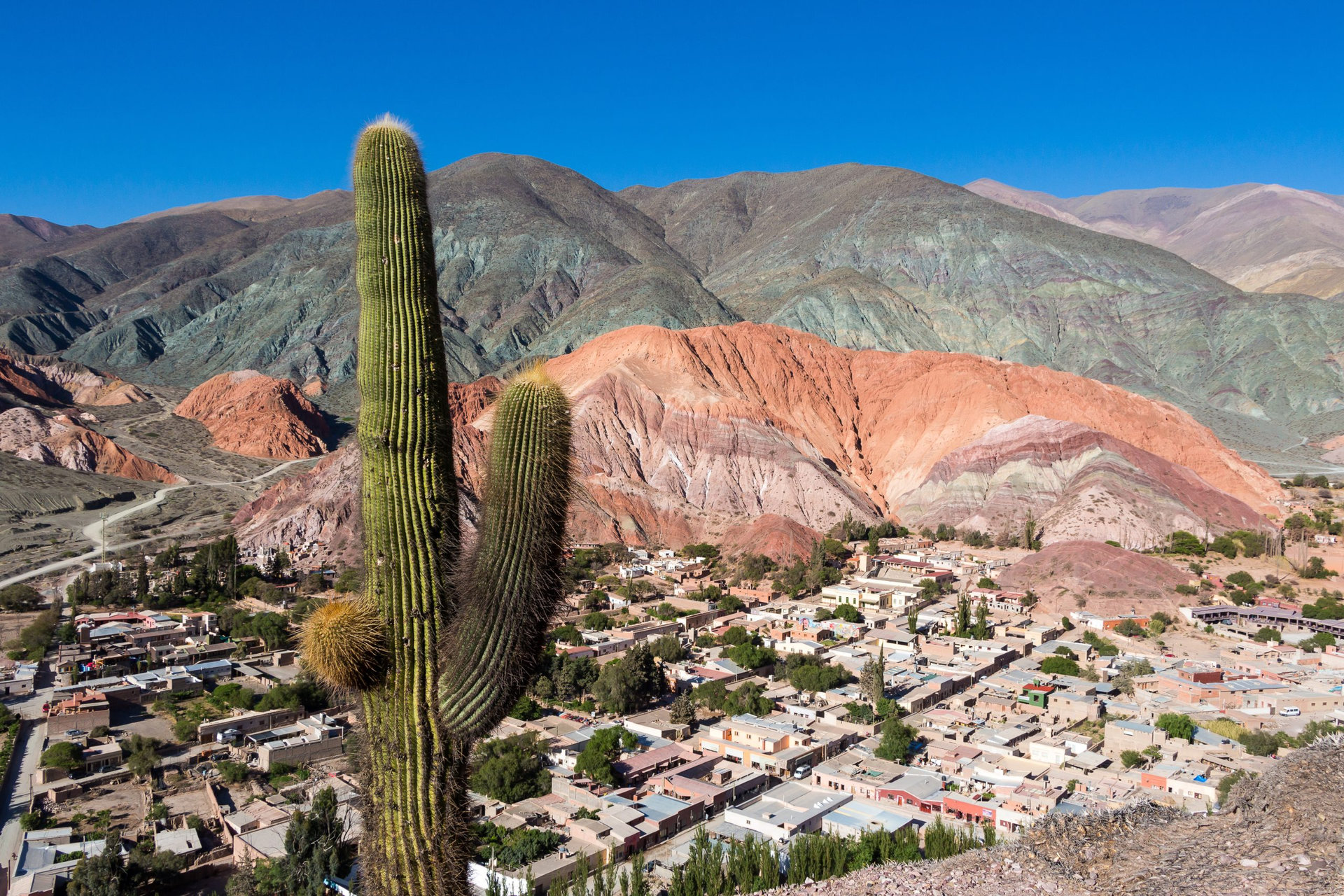 Purmamarca, village in the Quebrada de Humahuaca at the foot of the Cerro de los Siete Colores