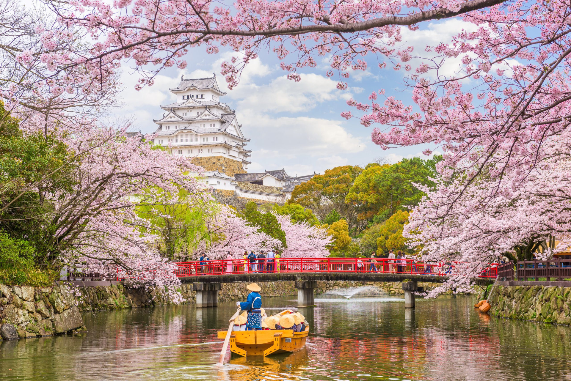Himeji, Japan at Himeji Castle in spring season.