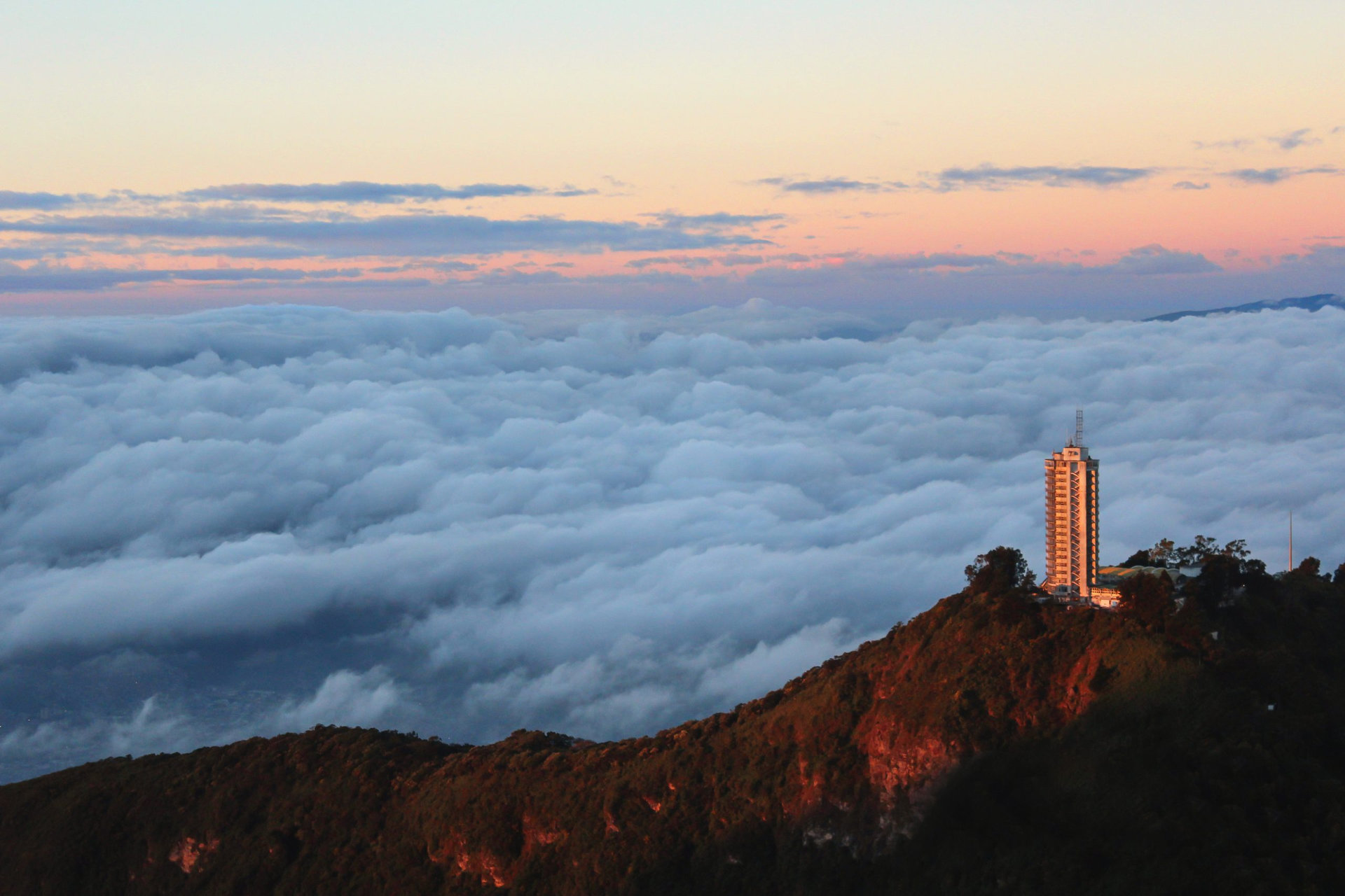 Cloud cover over the city of Caracas