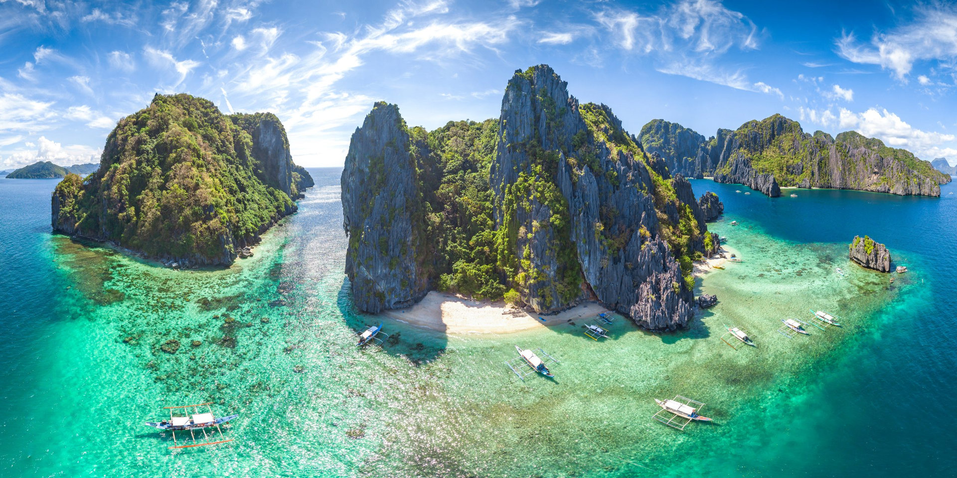 Coastal Scenery of El Nido, Palawan Island, The Philippines, a P