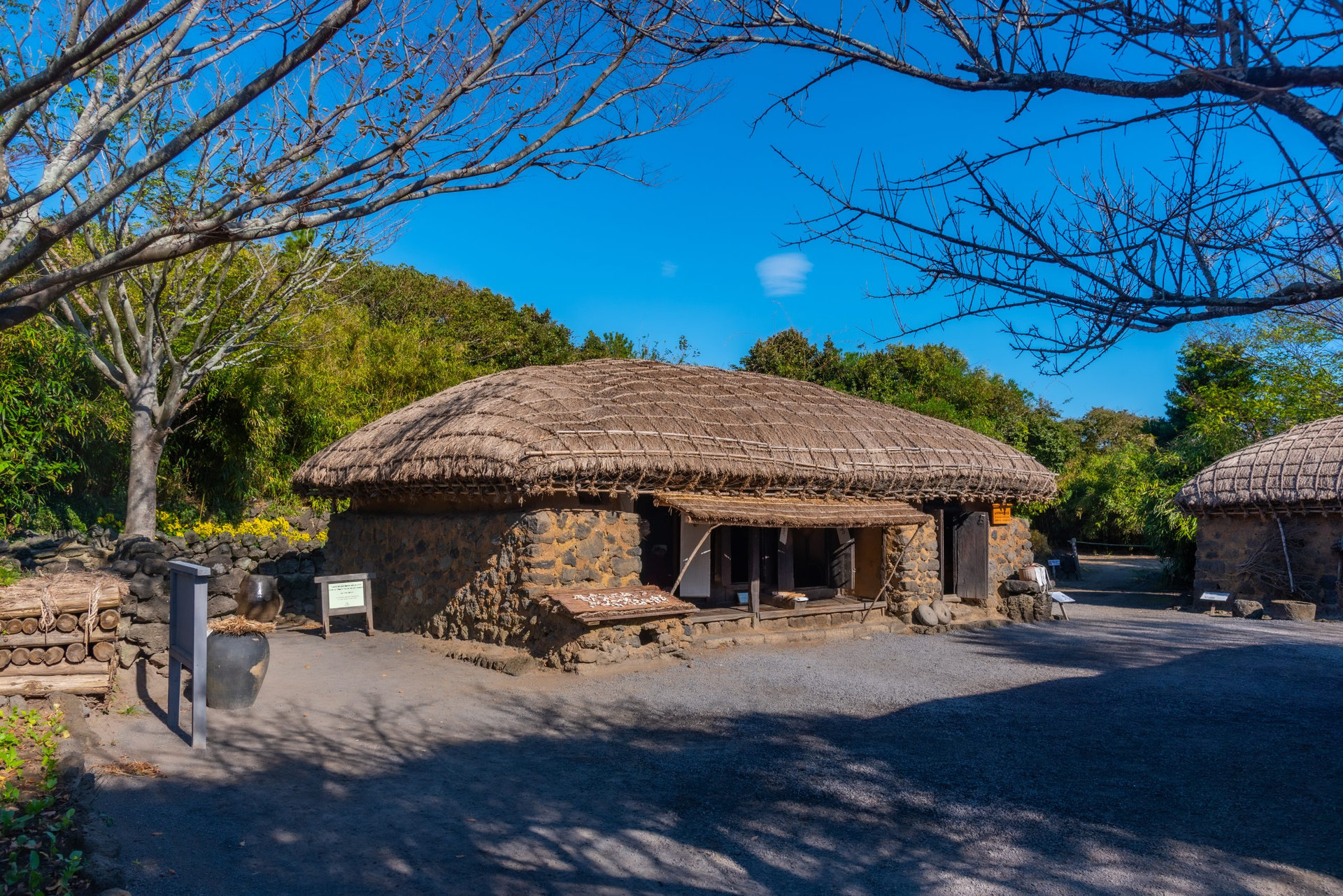Traditional houses of Jeju Folk village in Republic of Korea