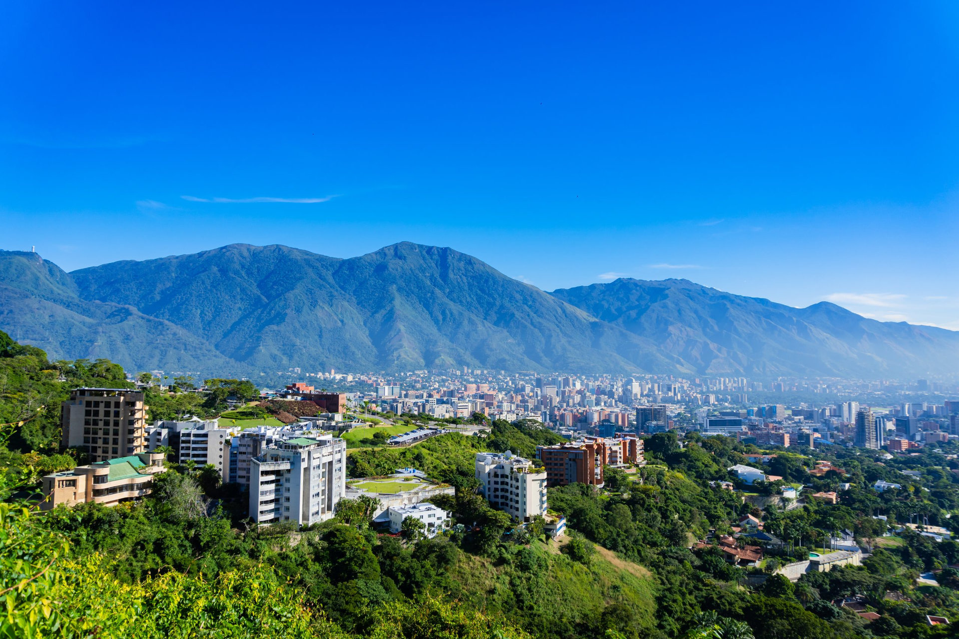 view of the Caracas city in Venezuela