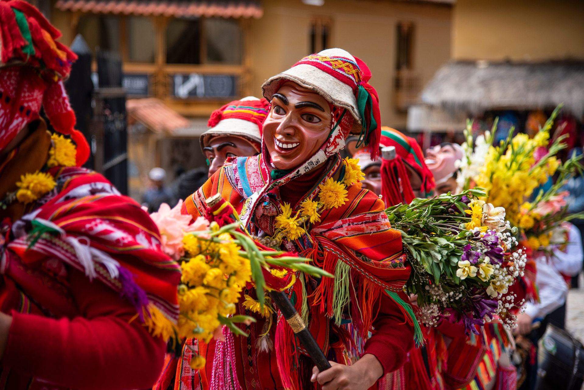 Festividad religiosa "bajada de los reyes magos" en Ollantaytambo, Cusco, Perú