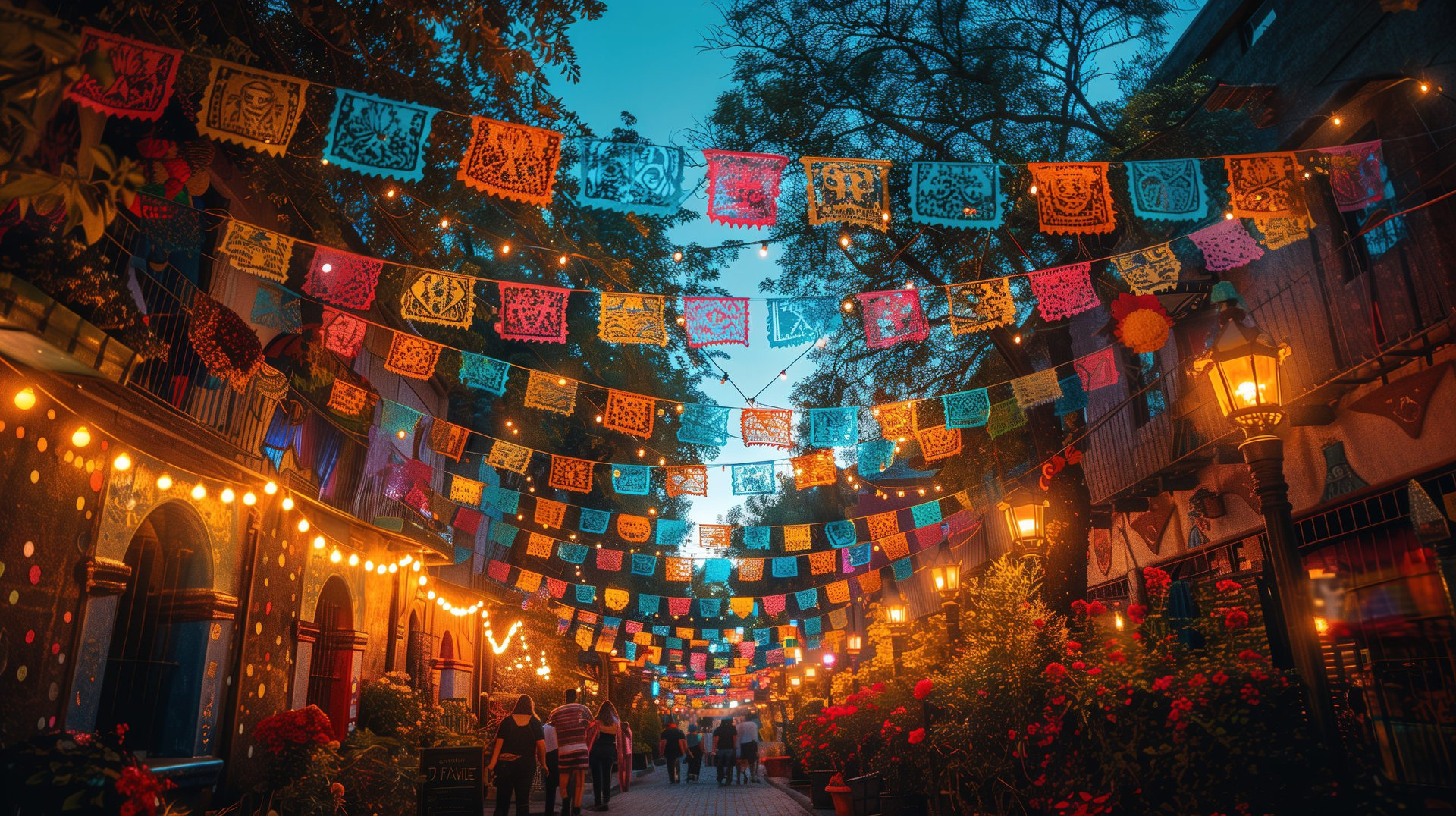 The Cinco De Mayo Festival Decorations in City