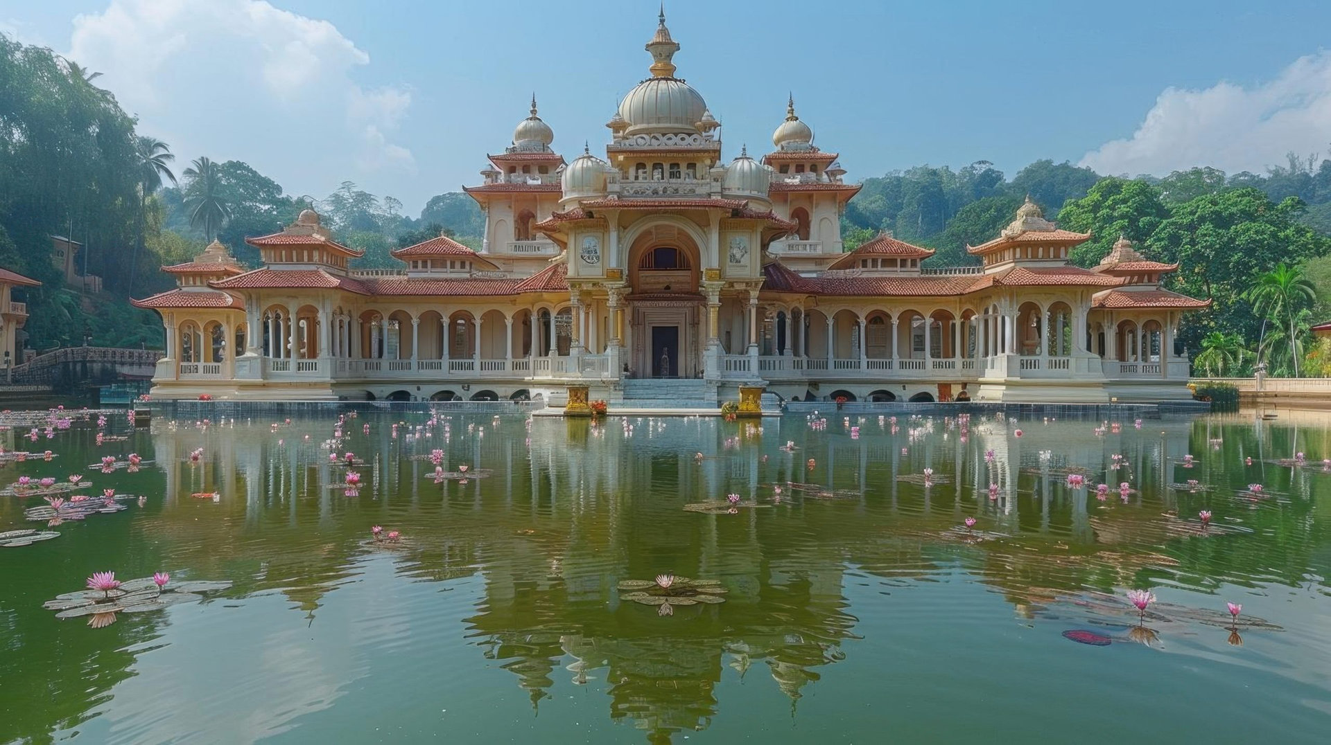 Visiting the Temple of the Tooth, Kandy, Sri Lanka
