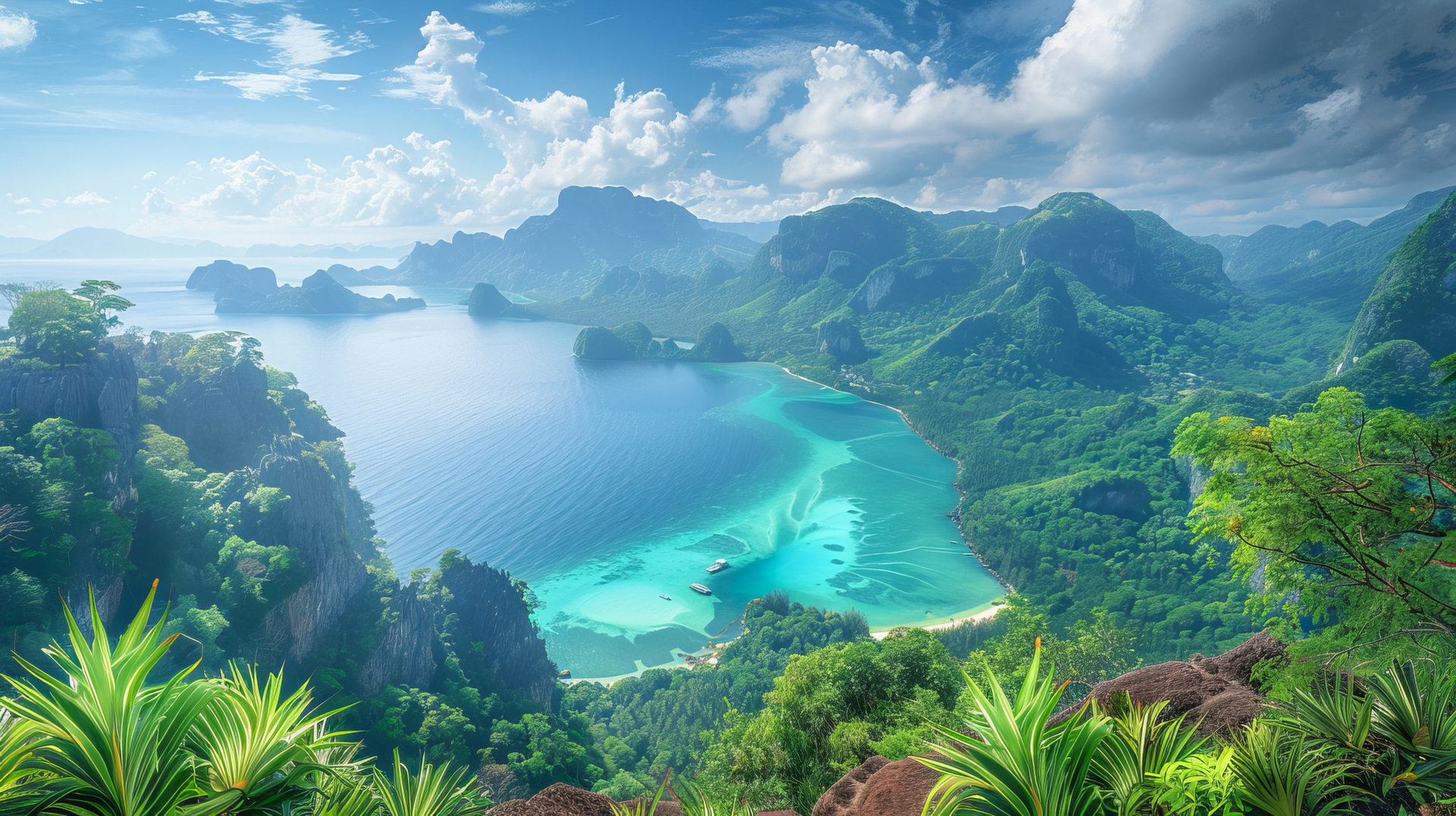 Breathtaking scenery of hidden lagoon revealing turquoise water in el nido, palawan, philippines